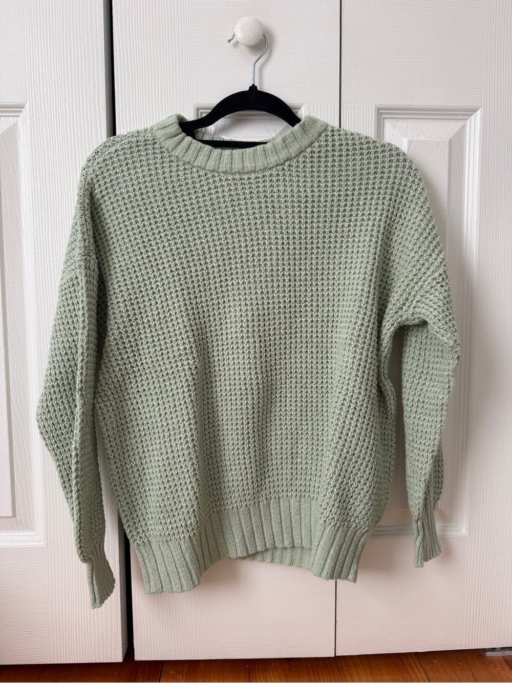 American Eagle Outfitters Mint Green Textured Crewneck Sweater